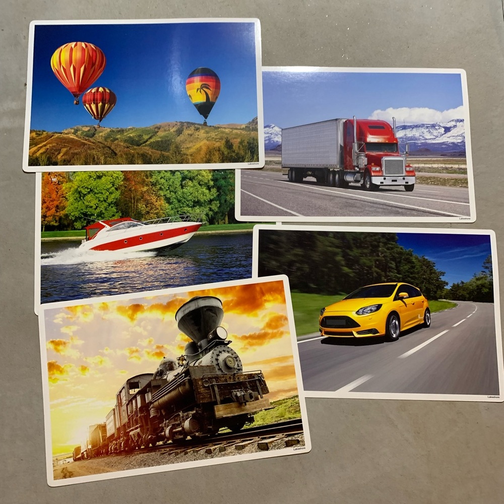 Lakeshore learning transportation poster includes 10 out of 20 posters